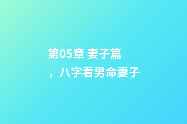 第05章 妻子篇，八字看男命妻子